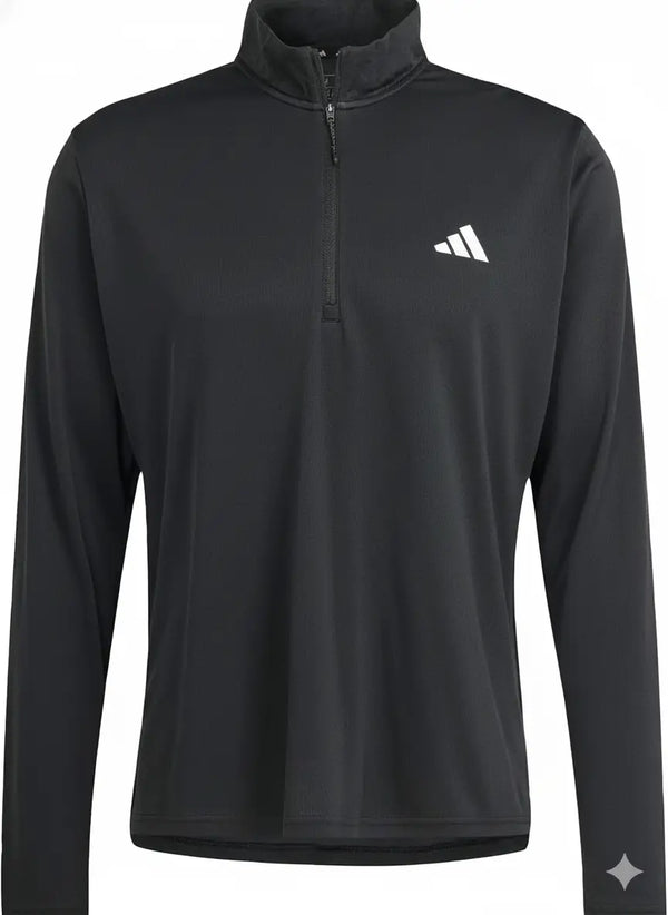 Men’s Black Athletic Half-Zip Training Pullover