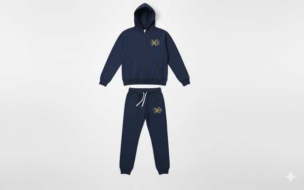 Men’s Premium BLUE Hoodie & Jogger Tracksuit Set – Soft Fleece, Comfort Fit