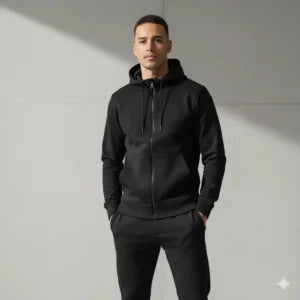 Modern Navy Tracksuit Set – Zip-Up Hoodie & Ali Vertex