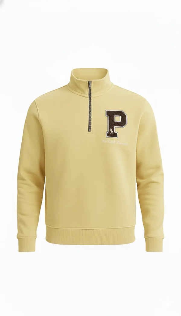 Men’s Premium Quarter-Zip Sweatshirt | Alivertex Classic “P” Patch Pullover