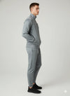 AliVertex Men’s Premium Athletic Tracksuit – Full Zip Jacket & Slim-Fit Joggers (Grey)
