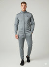 AliVertex Men’s Premium Athletic Tracksuit – Full Zip Jacket & Slim-Fit Joggers (Grey)