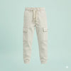 Kids Beige Cargo Jogger Trouser – Soft Cotton